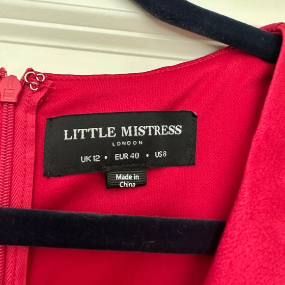 ASOS Little Mistress tea dress in Autumn Red Size 8 - Picture 7 of 8